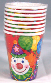 Juggles The Clown 9 oz. Hot/Cold Cups- Birthday Party 8 Count by Amscan